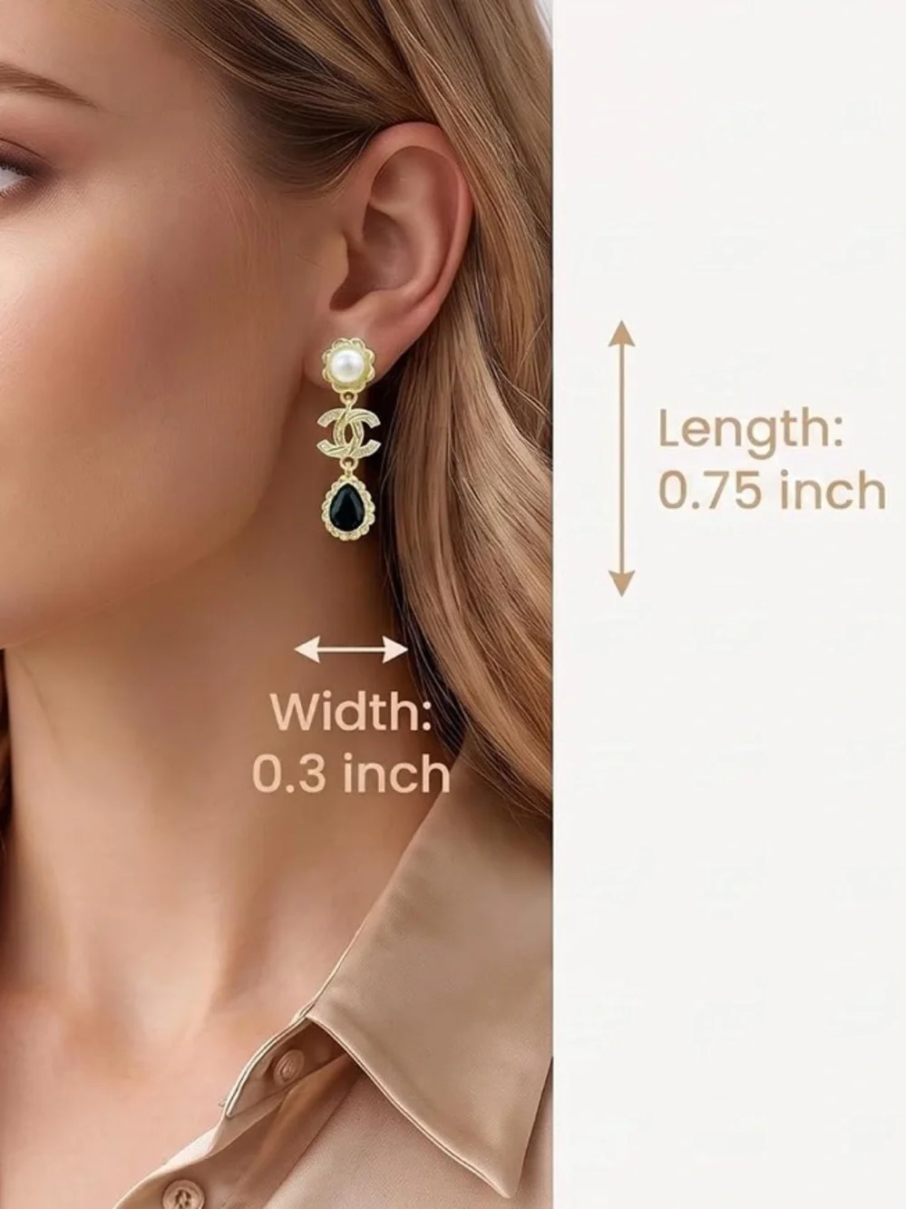 CHANEL Pearl Agate Drop Earrings